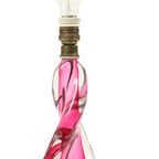 Roze Kristallen Tafellamp Val Saint Lambert Swirl Sixties thumbnail 10