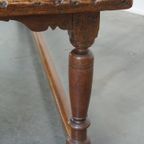 Prachtig Charmante En Pure Grote Antieke 17E Eeuwse Engelse Eikenhouten Eettafel, Refectory Table thumbnail 10