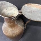 Grote Koperen Klepkan, Met Handvat, 35 Cm Hoog thumbnail 4