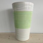 Vaas Blauw/Groen Met Lijnen (Keramiek) thumbnail 5