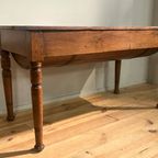 Antieke Petrin Tafel In Eikenhout Circa 1850 thumbnail 2