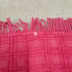 Vintage Chenille Roze Jaren 50-60 Bedsprei/wandkleed/deken thumbnail 8