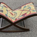 Vintage Footstool Rocking Cushioned Padded Foot Stool Rest Footrest Chair Circa 1960'S / Eve thumbnail 3