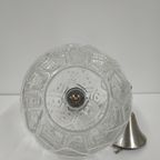Vintage Jaren 60 Plafondlamp Bollamp (Geperst Glas) thumbnail 11