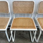 Zes Vintage Cesca Design Stoelen, Witte Uitvoering, 1980's thumbnail 9
