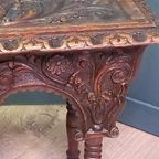 19e Eeuws Bedsteebankje C.q. -tafeltje thumbnail 12