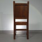 6 X Brutalist Solid Oak Chairs Mid Century thumbnail 14