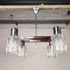 Vintage Hanglamp Chroom & Hout thumbnail 8