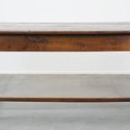 Prachtige, Karaktervolle Antieke Eikenhouten Franse Eettafel Uit De 18e Eeuw Met 2 Lades thumbnail 3