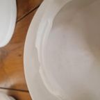 3 Vintage Discus Plafond Of Wandlampen Design Melkglas. thumbnail 8