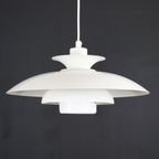 Witkleurige Top Designlamp Van Jeka Metaltryk - Nieuwstaat - Denemarken 1980 thumbnail 9