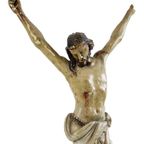 Corpus Hout Polychroom Antiek Christi 18De Eeuw Sculptuur Beeld 33Cm thumbnail 12