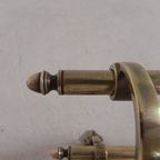 Messing Art Deco Wandkapstok, 136 Cm Breed thumbnail 2
