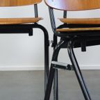 Set Van 4 Mooie Vintage Jaren ’60 Dutch Design Marko School/Kantine/Eetkamerstoelen thumbnail 9