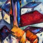 Abstract Olieverf Schilderij Van Cocky Holsbergen 70 X 100 thumbnail 4