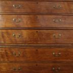 Antieke Mahonie Kast Tallboy Chest On Chest George Lll 19De Eeuw thumbnail 19