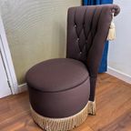 Vintage Fauteuil Met Franjes, Crapaud, Boudoir Fauteuil 70’S thumbnail 6