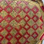 Florentijns Vintage Dienblad Rood/goud 60's thumbnail 4