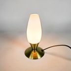 R.S.- Leuchten - Tafellamp - Kelklamp - Melkglas - Messing - 80'S thumbnail 5