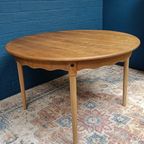 Vintage Eiken Ronde Tafel, Deens Design Van Henning Kjaernulf, thumbnail 7