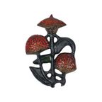 Perignem Paddenstoel Elisabeth Vandeweghe Keramische Wandsculptuur Jaren 60 thumbnail 2