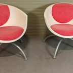 Set 2 Vintage Gubbo Swivel Fauteuils, Mia Lagerman, Ikea thumbnail 9