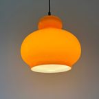 Midcentury Hanglamp Oranje Opaline, Chroom - Peill & Putzler thumbnail 7