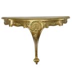 Vergulde Rococo Stijl Spiegel Met Console Acanthus Frankrijk thumbnail 9