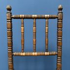 Antieke Hollandse Bobbin Stoel Met Biezen Zitting thumbnail 15