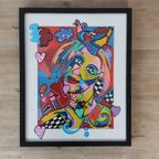 Abstracte Kleurrijke Schilderijen Van Rotterdamse Kunstenares Zippora Mijer (52,5x42,5cm) (per Stuk) thumbnail 11