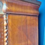 Antieke Vintage Biedermeier Kast, Meidenkast, Mahonie thumbnail 6