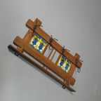 Art Nouveau Wall Coat Rack With Tiles thumbnail 9