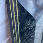 Facet Geslepen Spiegel Zwart Gemarmerd Met Gouden Bies 78 X 120 Cm - Reliving thumbnail 5