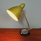 Vintage Bureaulamp In Groen En Chroom Gelakt Metaal thumbnail 13