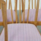 Leuke, Gezellige Set Van 6 Vintage Deens Design Eetkamerstoelen Uit De Jaren ’70 Met Mooie Licht thumbnail 9