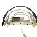 Doria Leuchten - Wit/Grijs Metaal - Trekpendel Wandlamp - W-Germany - 60'S thumbnail 6