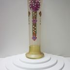 Art Nouveau Glazen Vaas, Belle Epoque Periode thumbnail 13
