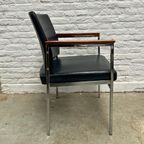 Midcentury Stoel, Chroom Zwart Hout - Industrieel Bauhaus thumbnail 2