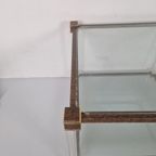 Hollywood Regency Glas En Perspex Bijzettafel Vintage thumbnail 4
