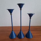 Vintage Set Van 3 Diabolo Kandelaars Memphis Milano Stijl thumbnail 3