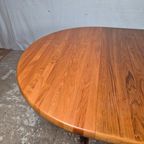 Vintage Uitschuifbare Deense Ronde Eettafel Massief Teak thumbnail 19