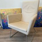 Don Label Fauteuil Creme Kleurig Leer thumbnail 5