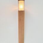 2 Teak Buitenlamp Ellips Rvs Glas Wandlamp Design Lamellen thumbnail 14