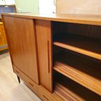Vintage Deens Highboard Dressoir Teak Kast Kastje thumbnail 6