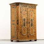 Antieke Beschilderde Bruidskast 1817 thumbnail 3