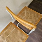 2 Cesca Beuken Stoelen Met Wit Buisframe Marcel Breuer thumbnail 6