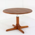 Salling Stolefabrik Deense Ronde Eettafel Salontafel In Hoogte Verstelbaar Vintage thumbnail 5