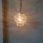 Mooie Franse Hanglamp In Een Prachtige 'Bubble Design' En Met Ketting Met Messing Delen. thumbnail 8