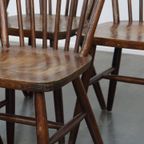 Set Van 8 Vintage Houten Windsor Spijlen Stoelen In Engelse Stijl Uit De Jaren ’70 thumbnail 13