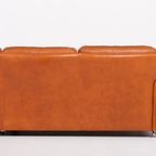 1960’S Vintage Danish Modern Cognac Leather Sofa thumbnail 10